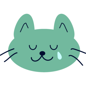 泣いているねこ