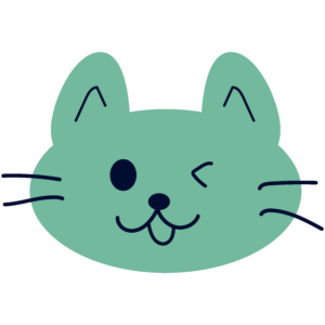 ウィンクしているねこ