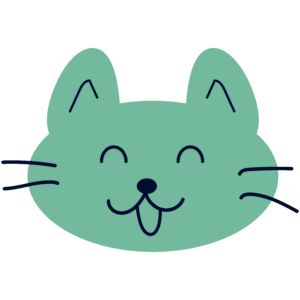 笑顔のねこ