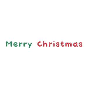MerryChristmasの3D文字